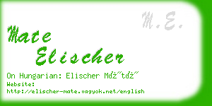 mate elischer business card